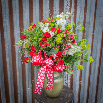 Winter Vase from Marion Flower Shop in Marion, OH